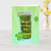 Green Beer St. Patrick's Day Kaart (Gele Bloem)