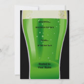 Green Beer St. Patrick's Day Party Invitation Kaart (Achterkant)