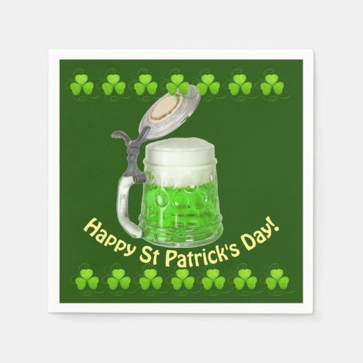 Green Beer St Patrick's Day Servet (Voorkant)