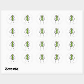 Green beetle ronde sticker (Vel)