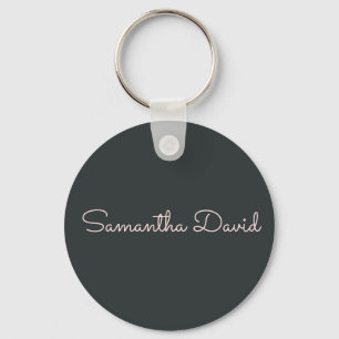 Green Beige gepersonaliseerd Sleutelhanger