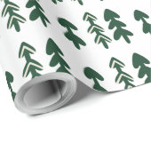 Green Beige Hand Drawn Modern Christmas Cadeaupapier (Rol Hoek)