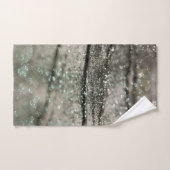 Green Beige Oceanic Glitter Glam 1 Bad Handdoek (Handdoek)