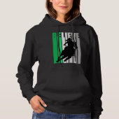 Green Believe Cowgirl Motivational Inspiring Farm  Hoodie (Voorkant)