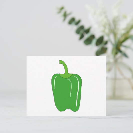 Green Bell Pepper. Heel erg. Briefkaart (Staand voorkant)