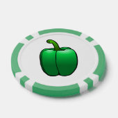 Green Bell Pepper Poker Chips (Enkel)