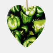 Green Bell Peppers Keramisch Ornament (Rechts)