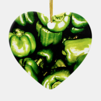 Green Bell Peppers Keramisch Ornament