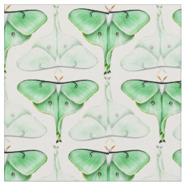 Green Bella Luna Moth Fabric Stof