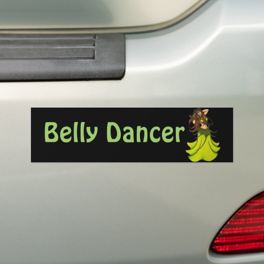 Green Belly Dancer Bumpersticker (Op auto)