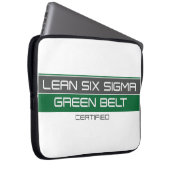 Green Belt Lean Six Sigma-gecertificeerd Laptop Sleeve (Voorkant Rechts)