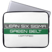 Green Belt Lean Six Sigma-gecertificeerd Laptop Sleeve (Voorkant)