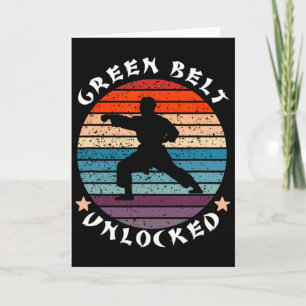 Green Belt Level Ontgrendeld Prestatie Karate Keep Kaart
