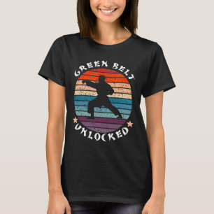 Green Belt Level Ontgrendeld Prestatie Karate Keep T-shirt