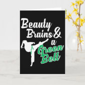 Green Belt Taekwondo Martial Arts Funny Judo Quote Kaart (Gele Bloem)
