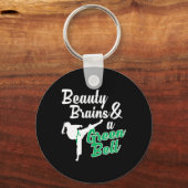 Green Belt Taekwondo Martial Arts Funny Judo Quote Sleutelhanger (Voorkant)