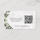 Green Berry krans Boho bruiloft website Informatiekaartje (Achterkant)