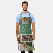 Green Best chef-kok- en oma-fotocollage-raster Schort (Gedragen)