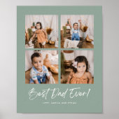 Green Best Dad Ever Four Foto Poster (Voorkant)