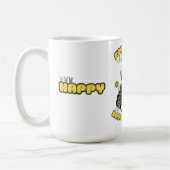 Green Biker Bunny Easter Coffee Mok (Links)