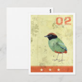 "Green Bird"-briefkaart Briefkaart (Voorkant / Achterkant)