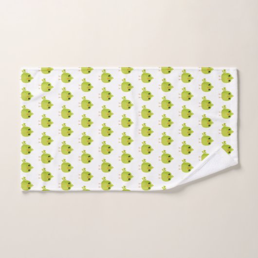 Green Bird Cartoon Bad Handdoek (Handdoek)
