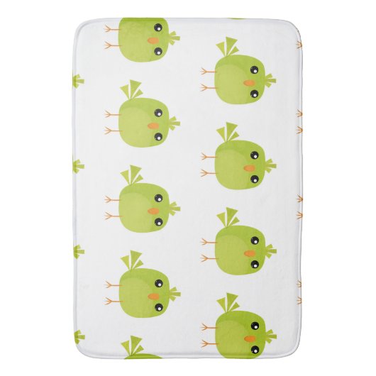 Green Bird Cartoon Badmat (Voorkant Verticaal)