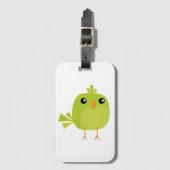 Green Bird Cartoon Bagagelabel (Voorkant (verticaal))