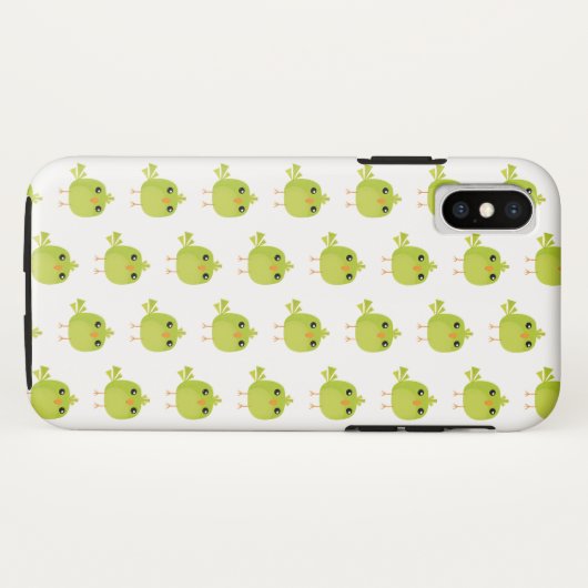 Green Bird Cartoon Case-Mate iPhone Case (Achterkant (horizontaal))