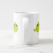 Green Bird Cartoon Grote Koffiekop (Achterkant)