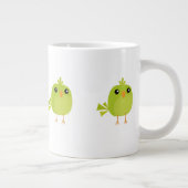 Green Bird Cartoon Grote Koffiekop (Rechts)
