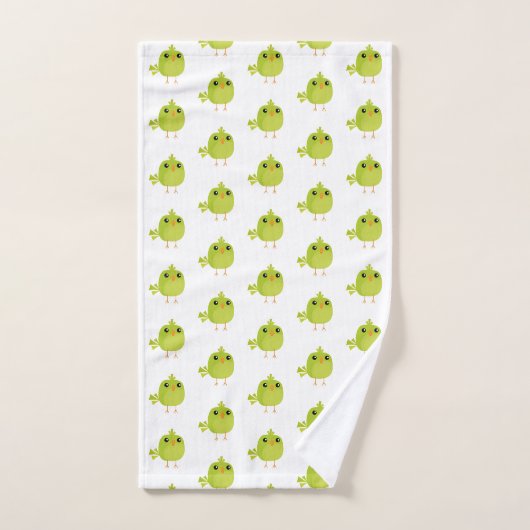 Green Bird Cartoon Handdoek (Handdoek)
