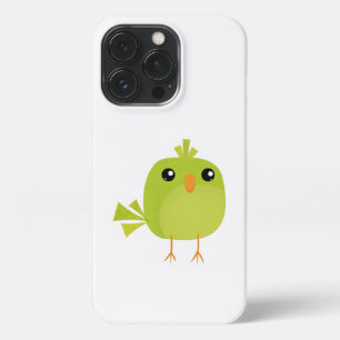 Green Bird Cartoon iPhone 13 Pro Hoesje
