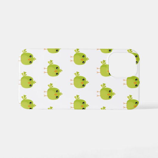 Green Bird Cartoon iPhone Hoesje (Achterkant horizontaal)