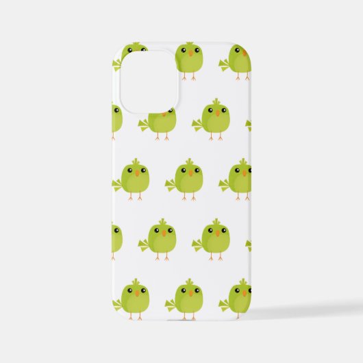 Green Bird Cartoon iPhone Hoesje (Achterkant)