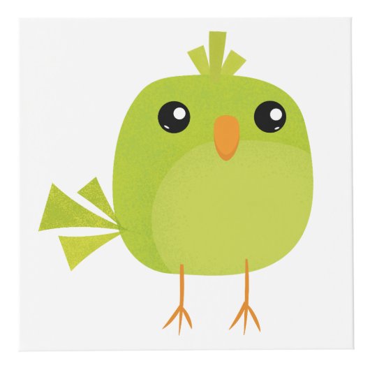 Green Bird Cartoon Kubus (Rechts)