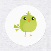 Green Bird Cartoon Labels (Design 1)