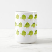 Green Bird Cartoon Magische Mok (Midden)