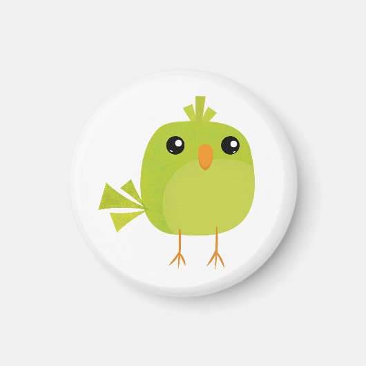 Green Bird Cartoon Magneet (Voorkant)