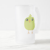 Green Bird Cartoon Matglas Bierpul (Voorkant rechts)