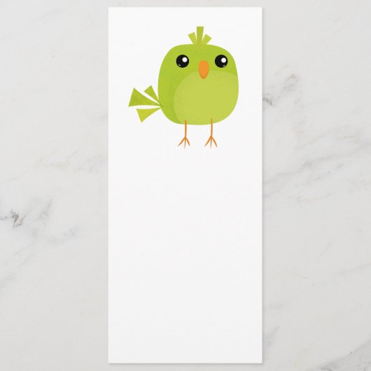 Green Bird Cartoon Menu (Voorkant)