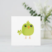 Green Bird Cartoon Menu (Staand voorkant)