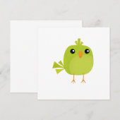 Green Bird Cartoon Menu (Voorkant / Achterkant)