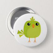 Green Bird Cartoon Ronde Button 7,6 Cm (Voorkant /achterkant)
