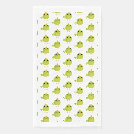 Green Bird Cartoon Servet (Voorkant)
