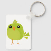 Green Bird Cartoon Sleutelhanger (Achterkant)