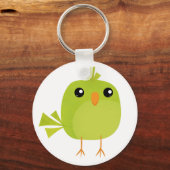 Green Bird Cartoon Sleutelhanger (Voorkant)