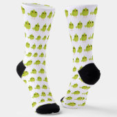 Green Bird Cartoon Sokken (Gebogen)