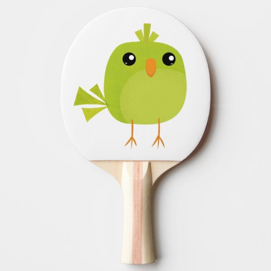 Green Bird Cartoon Tafeltennisbatje (Voorkant)