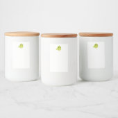 Green Bird Cartoon Voedselcontainer Etiket (Flessen)